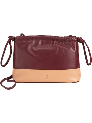 DuDu Umhängetasche Leder 25 cm in burgundy