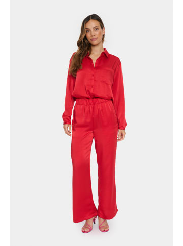 SAINT TROPEZ Casual Hose DinneSZ Lockere Passform in Crimson