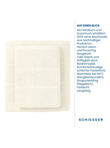 Schiesser Duschtücher Turin 2er-Pack in Offwhite