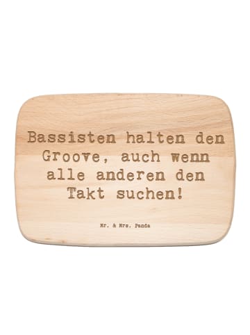 Mr. & Mrs. Panda Holzbrett Spruch Bassgitarre Groove mit Spruch in Transparent