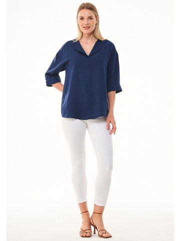 Organication Bluse "WOR13371" in Navy