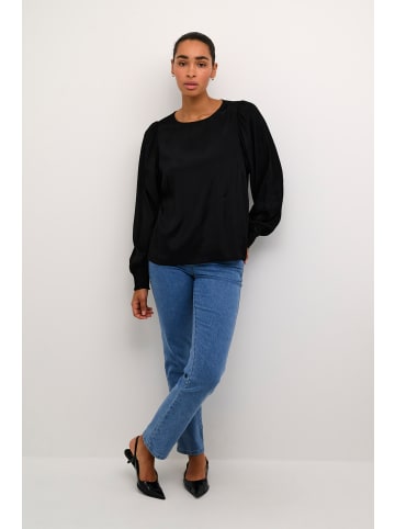 Kaffe Langarm-Bluse KAlene Regular fit in Black Deep