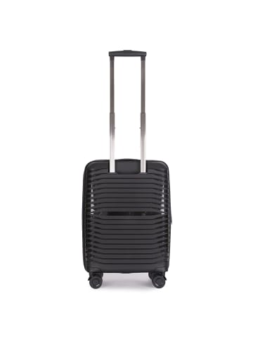 Stratic Bright+ 4 Rollen Kabinentrolley S 55 cm mit Dehnfalte in black