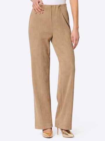 creation L Velourslederimitat-Hose in camel