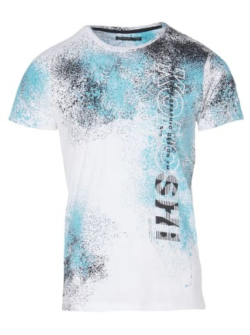 KOROSHI Kurzarm T-Shirt in grun