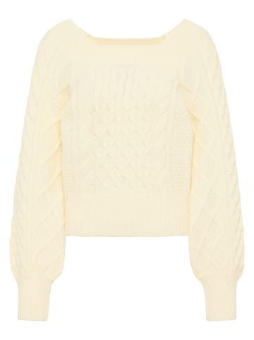 faina Damen Strickpullover in Wollweiss