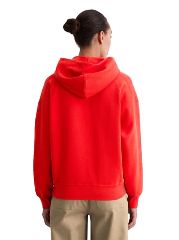 Marc O'Polo Logo-Kapuzensweatshirt relaxed in Bright Red