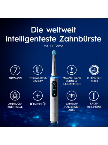 Oral-B Elektrische Zahnbürste "iO Series 10 + Lade-Reiseetui" in Weiß
