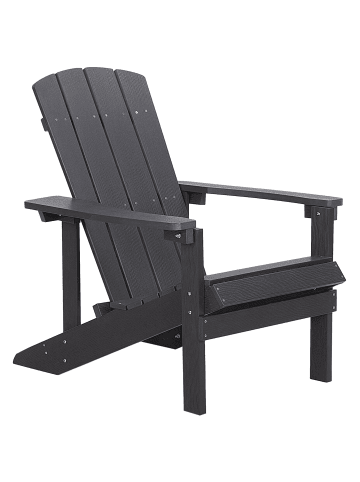 Beliani Gartenstuhl ADIRONDACK in Grau - (W) 75 x (H) 88 x (L) 88 cm