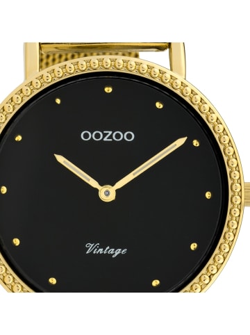 Oozoo Analog-Armbanduhr Oozoo Vintage Series gold mittel (ca. 34mm)
