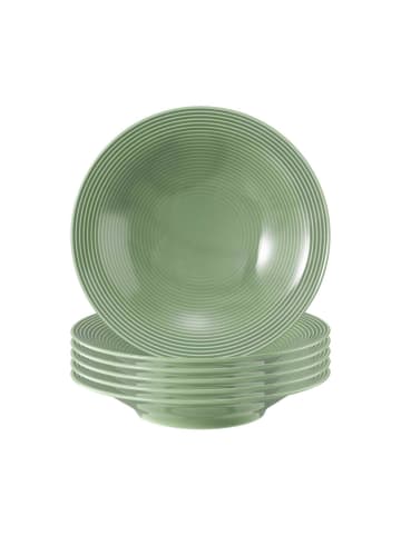 Seltmann Weiden 6er Set Suppenteller Beat Color Glaze in ø 22,5 cm in Salbeigrün