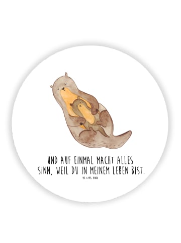 Mr. & Mrs. Panda Pinnwand Magnet Otter Kind mit Spruch in Weiß