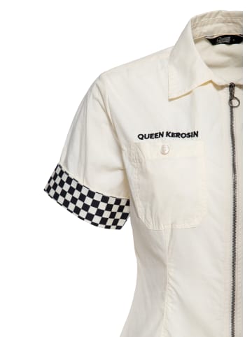 Queen Kerosin Queen Kerosin Bluse Super Modified in offwhite