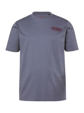 Men Plus Kurzarm T-Shirt in steinblau