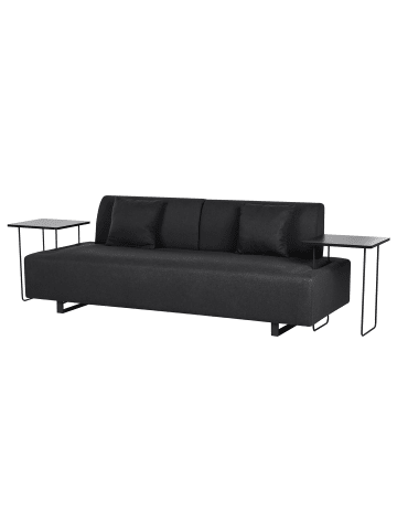 Beliani 3-tlg 3-Sitzer Sofa SOKNA in Schwarz