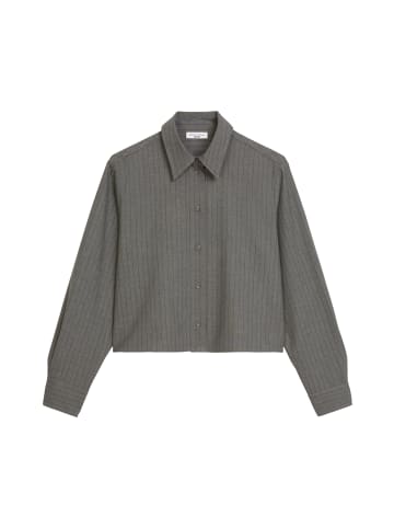 Marc O'Polo DENIM Nadelstreifen-Bluse A-Shape in Medium Grey Multi 01