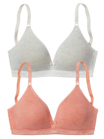 PETITE FLEUR Bralette-BH in orange-meliert+creme-meliert