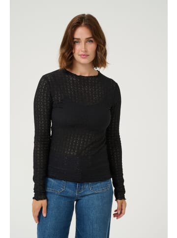 Kaffe Langarm-Bluse KAnomi Regular fit in Black Deep