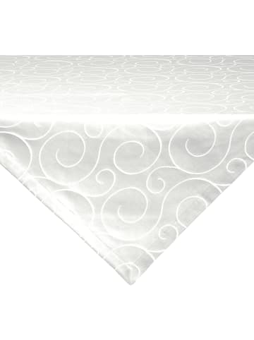 Erwin Müller Jacquard, Baumwollmischung Mitteldecke Oberhausen in weiß