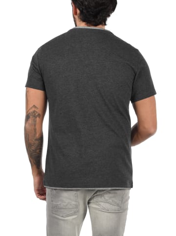 BLEND Layershirt BHLeonis 20711582 ME T-Shirt in Double-Layer-Optik in dunkelgrau