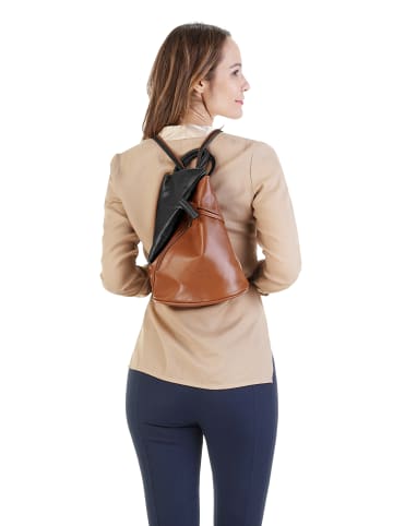 Samantha Look Rucksack echt Leder in camel