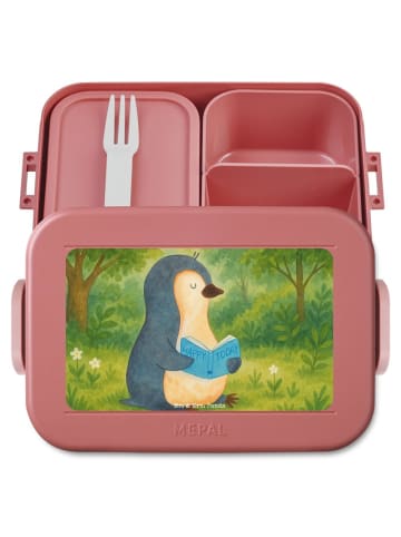 Mr. & Mrs. Panda MEPAL Bentobox Pinguin Buch Design ohne Spruch in Rot Pastell