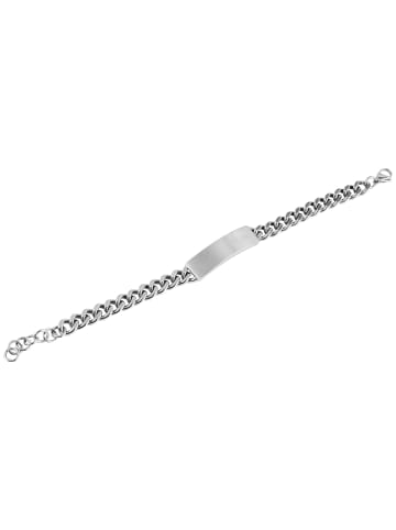 Adeliás Unisex Armband – Panzerarmband aus Edelstahl 21 cm in silber