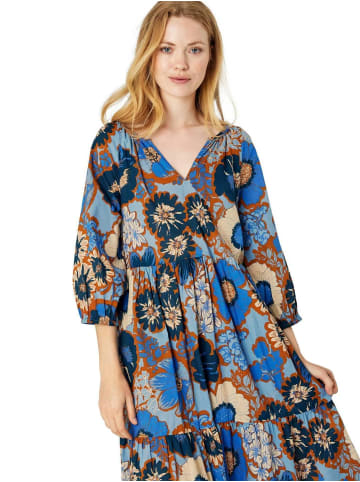 Noa Noa Kleid CarolinaNN in Print Blue-Brown