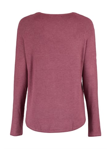 Hailys Dünnes Einfarbiges Langarm Basic Shirt in Rot-2