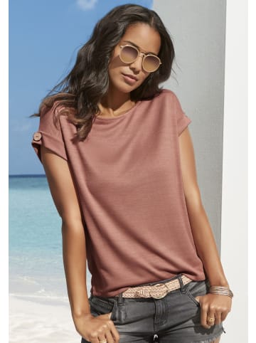 LASCANA Kurzarmshirt in altrosa