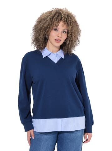 Ulla Popken Sweatshirt in tintenblau