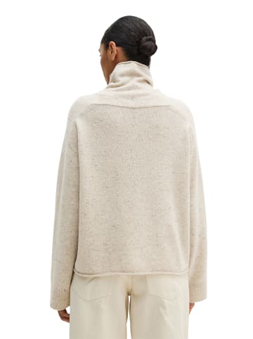 Marc O'Polo Tweed-Pullover regular in Light Beige
