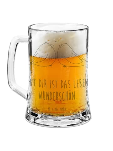 Mr. & Mrs. Panda Humpen Turteltauben Liebe mit Spruch in Transparent