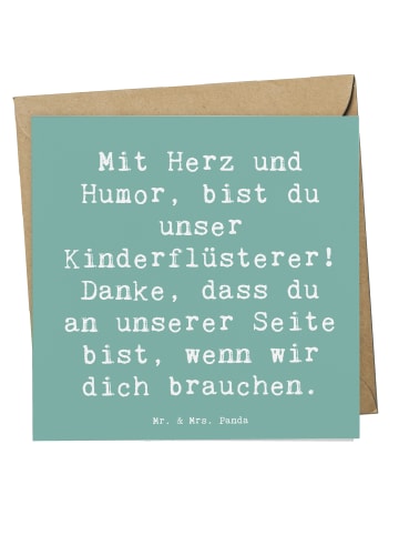 Mr. & Mrs. Panda Klappkarte Spruch Baby-Sitter Engelflüsterer mi... in Meeresbrise