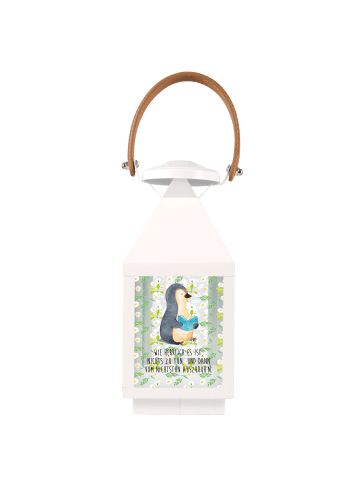 Mr. & Mrs. Panda Laterne Pinguin Buch mit Spruch in Transparent