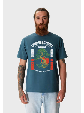 OLDSKULL T-Shirt Asian Bonsai Future Tree Graphic in Dark Green