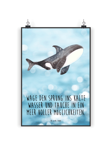 Mr. & Mrs. Panda Poster Orca mit Spruch in OZeichenanblue