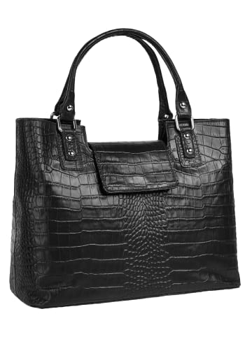 Cluty Handtasche echt Leder in schwarz