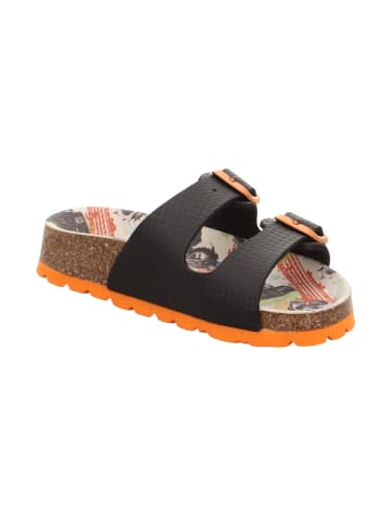 superfit Tieffußbett Pantolette FUSSBETTPANTOFFEL in Schwarz/Orange