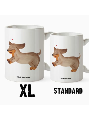 Mr. & Mrs. Panda Keramiktasse Hund Dackel ohne Spruch in Weiß
