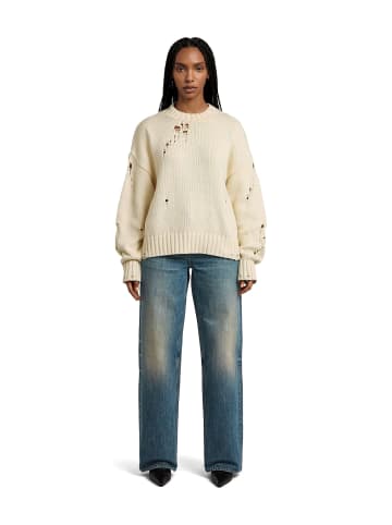 G-Star Raw Drop Needle Loose Knit Pullover ecru