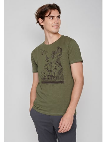 GreenBomb T-Shirt Nature Sea Dragon in Schmutziges Olivgrün