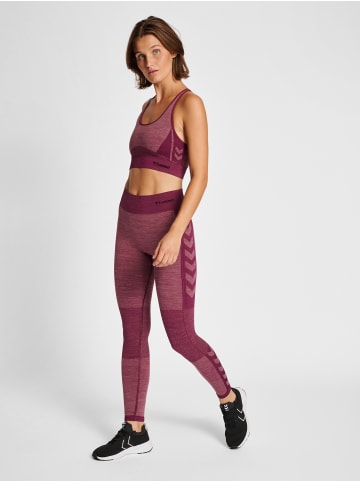 Hummel Leggings Hmlclea Multisport Damen in GRAPE WINE/CRUSHED BERRY MEL