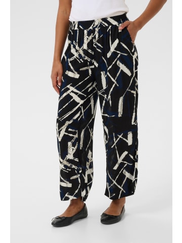 Kaffe Casual Hose KAdacia Loose fit in Black/Midnight Marine Graphic