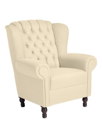 others OHRENBACKENSESSEL Katreen Bezug Flachgewebe Buche nussbaum dunkel / beige