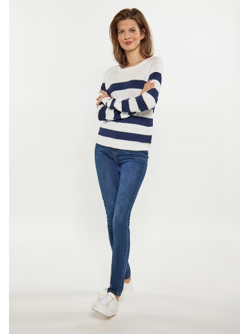 usha BLUE LABEL Pullover in Weiss Marine