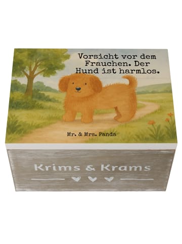 Mr. & Mrs. Panda Aufbewahrungsbox Hund Flauschig Design mit Spruch in Weiß