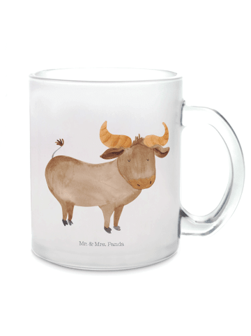 Mr. & Mrs. Panda Glas Sternzeichen Stier ohne Spruch in Transparent
