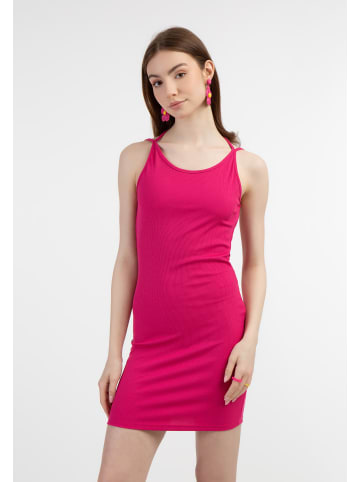myMo Damen Minikleid Aus Rippstrick in Pink