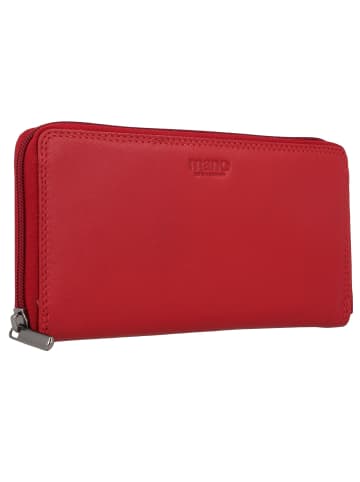 mano Donna Giulia Geldbörse Leder 20 cm in rot